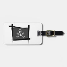 Pirate Brush Flag Luggage Tags