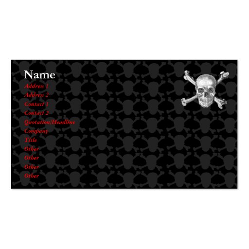 Pirate business card template (front side)
