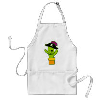 Pirate Cactus Doodle Art Apron aprons
