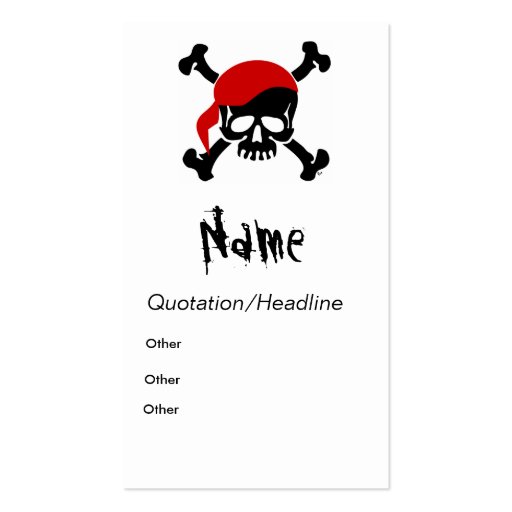 Pirate Calling Card Business Cards