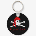 Pirate Captain Cook keychains