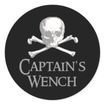 Pirate Captain's Wench Round Sticker