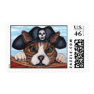 Pirate Cat Stamp