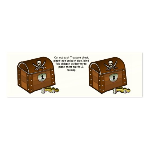 Pirate Chest Game Pieces Business Card (front side)