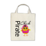 Pirate Chick Tote Bags