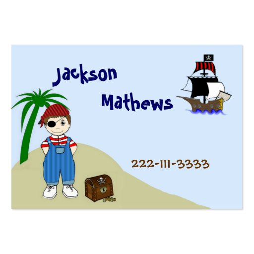 Pirate Children's Calling Card Business Card Template