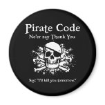 Pirate Code: Thank You magnets