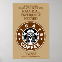 Pirate Coffee Poster