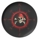 Pirate Compass Rose Plates