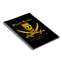 Pirate Crown logo notebook