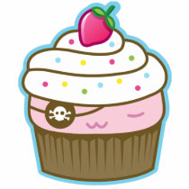 pirate cupcake keychain photo sculptures