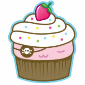 pirate cupcake keychain photo cutout