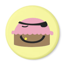 Pirate Cupcake magnets by heartbreakable Pirate Cupcake magnets