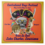 Pirate Days Lake Charles, Louisiana. 30 Colors Ceramic Tile