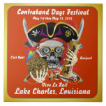 Pirate Days Lake Charles, Louisiana. 30 Colors Tile