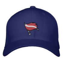 Pirate Dive Flag cap 2.0 embroidered hats by passionstitch Pirate Dive Flag cap 2.0 embroidered hats