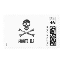Pirate DJ - Disc Jockey Music Theif Postage Stamp