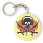 Pirate DJ Keychain