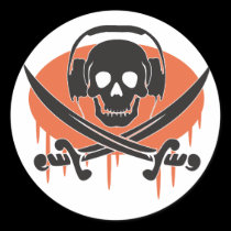 Pirate DJ stickers