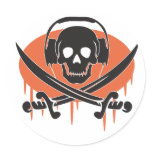 Pirate DJ stickers