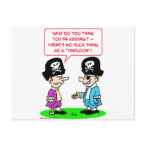 pirate doubloon triploon postcards