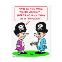 pirate doubloon triploon postcards