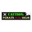 Pirate Driver bumper stickers by Renn_Fare Pirate Driver bumper stickers