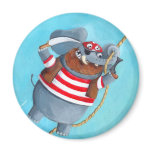 Pirate Elephant Refrigerator Magnets