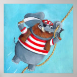 Pirate Elephant Poster