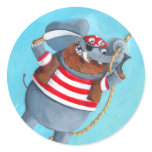 Pirate Elephant stickers