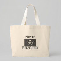 Pirate Firefighter Tote Bags