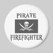 Pirate Firefighter Refrigerator Magnet