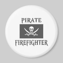 Pirate Firefighter Fridge Magnets