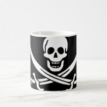 Pirate Flag of Captain Calico Jack Rackham mugs by mcduncan Pirate Flag of Captain Calico Jack Rackham mugs