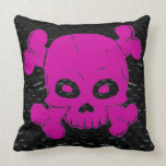 Pirate Flag Pillows 2 tone pink