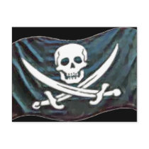 Pirate-Flag postcards
