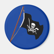 Pirate Flag Scull and Crossed Swords Fridge Magnets