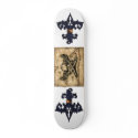 Pirate Fleur-de-lis skateboards by Geographicsart Pirate Fleur-de-lis skateboards