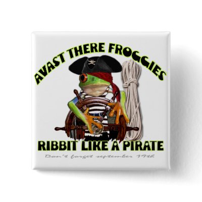 Pirate froggy button by teeshop