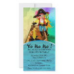 Pirate girl birthday invitation photo cards