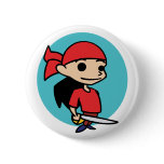 Pirate Girl Buttons