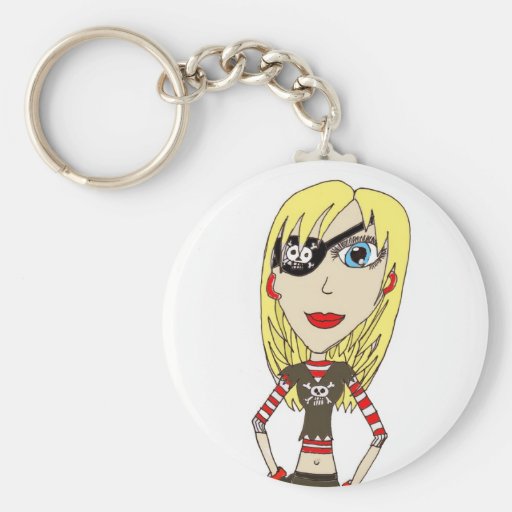 Pirate Girl Keychain