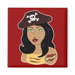 Pirate Girl Magnet