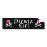 Pirate Girl Sticker Bumper Sticker