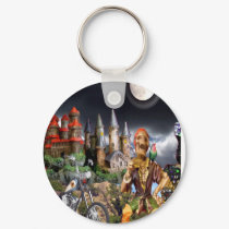 Pirate going to market for cackle fruit keychains