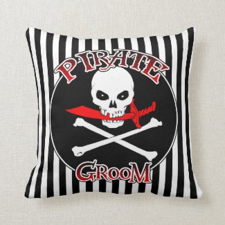 Pirate Groom Throw Pillow