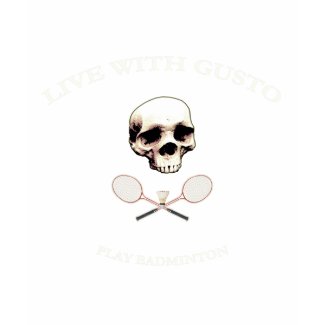 Live With Gusto Badminton Men's Shirt