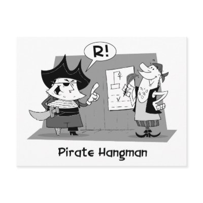 Pirate Hangman Postcard by adrianropp