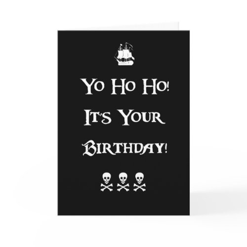 Pirate Humor Birthday Card card