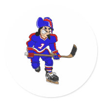 Pirate Ice Hockey Player stickers